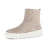 Winterboots GABOR, Damen, Gr. 44, beige (hellbeige), Veloursleder, unifarben, casual, Schuhe, Plateau, Stiefelette mit praktischem Innenreißverschluss