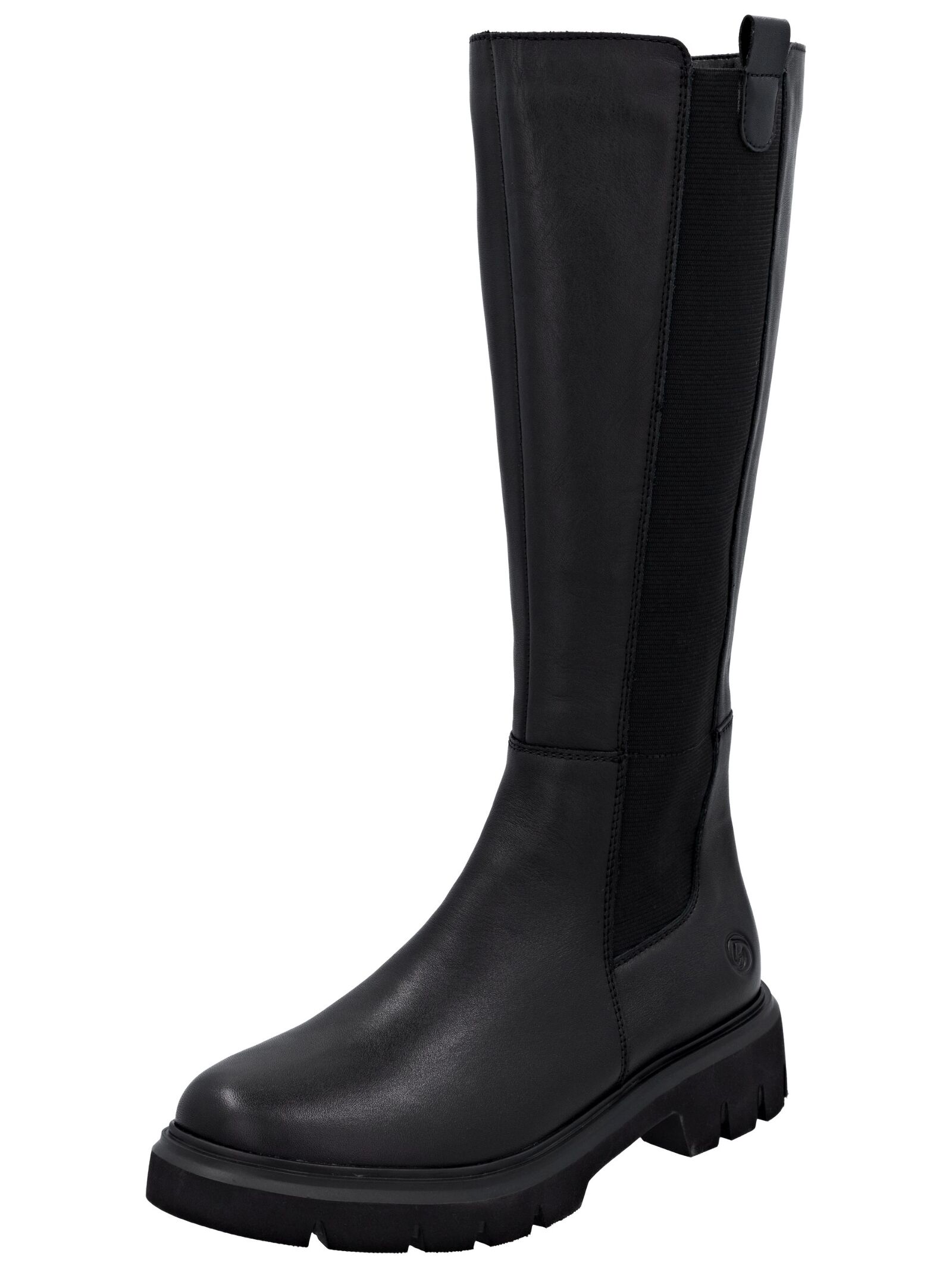 Stiefel REMONTE "Remonte Stiefel Leder/Textil", Damen, Gr. 40, schwarz, schwarz, Leder, Textil, Schuhe