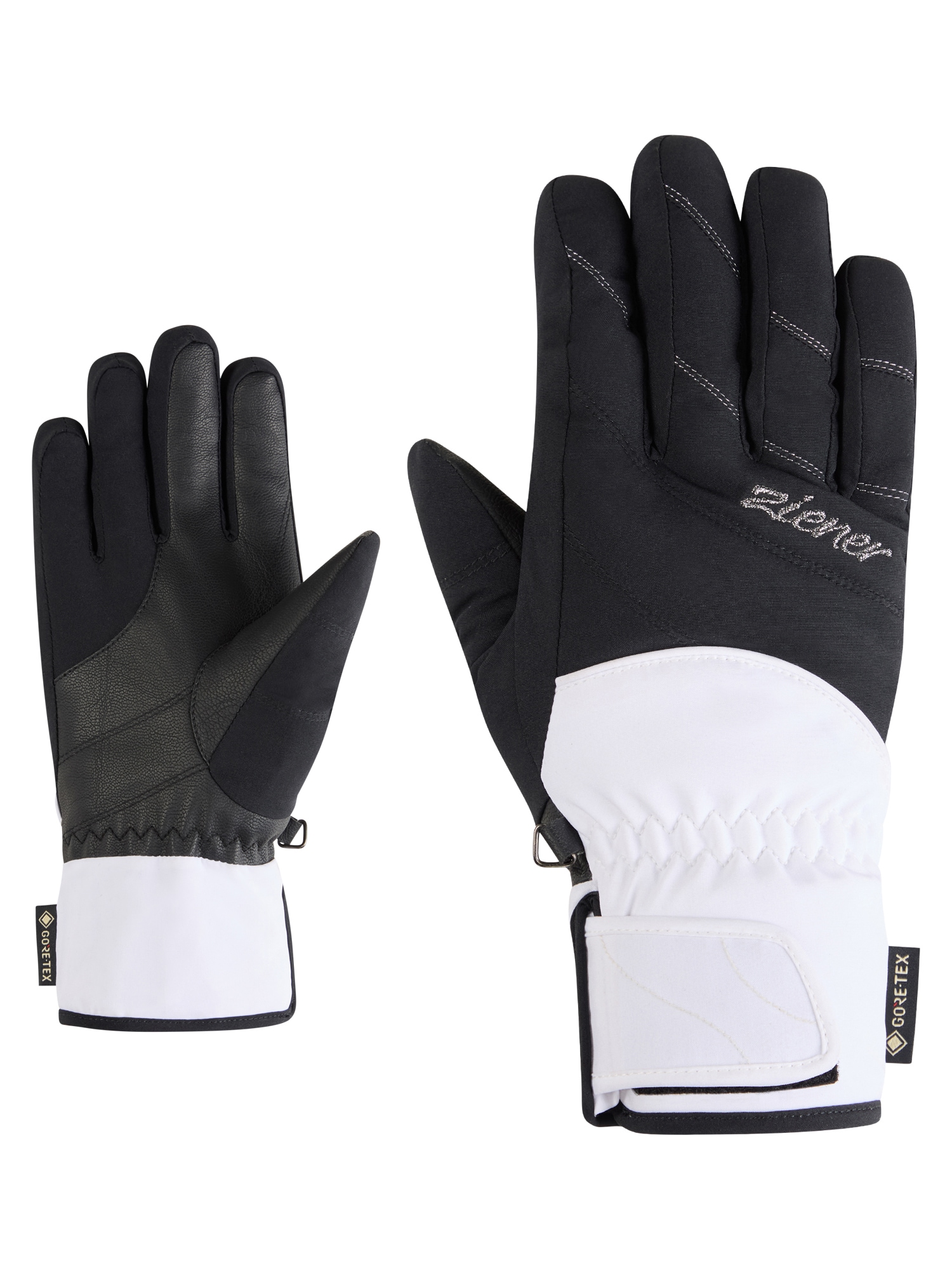 Skihandschuhe ZIENER "KATIMA-Z GTX glove lady", Damen, Gr. 7, weiß, Materialmix, Handschuhe Image