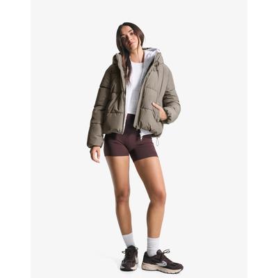 Bershka Water-Resistant, Windproof & Thermal Insulation Puffer Jacket Women Xxs Khaki