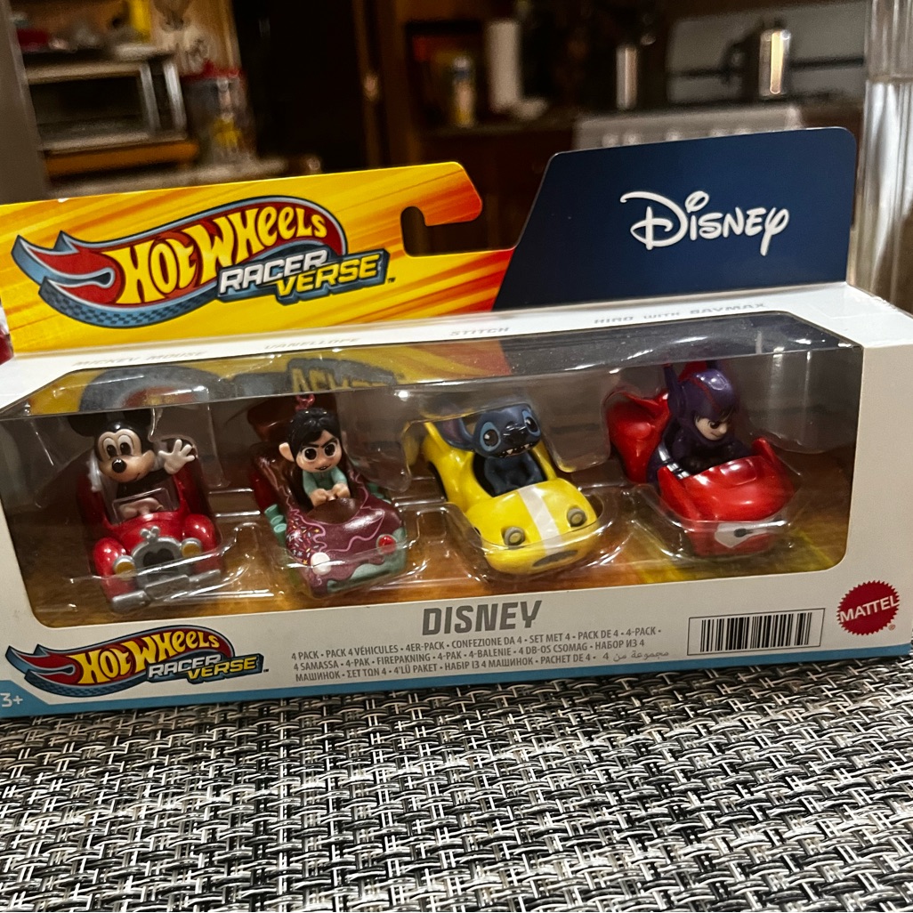 Disney Toys | Disney Hot Wheels Racer Verse Character Mickey Vanellope Stitch Hiro@Baymax | Color: Red/Yellow | Size: 21/2x1” Each