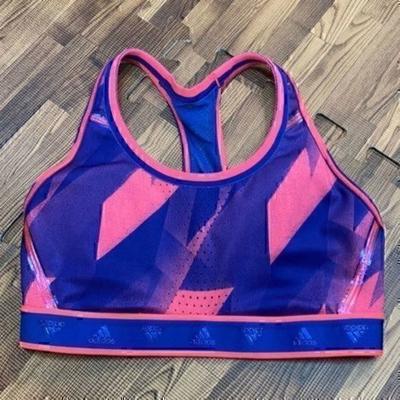 Adidas Intimates & Sleepwear | Adidas Women’s/Juniors Sports Bra. Blue/Coral. Size S. | Color: Blue | Size: S