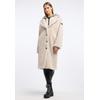 Fellimitatmantel FRIEDA & FREDDIES "Fake Fur Coat / Gine2", Damen, Gr. 34, beige (natur), 100% Polyester, gemustert, elegant, regular fit, ohne Ausschnitt, Langarm, Mäntel