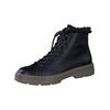 Schnürstiefelette PAUL GREEN "Paul Green Stiefelette Glattleder", Damen, Gr. 43, schwarz, Glattleder, casual, Schuhe