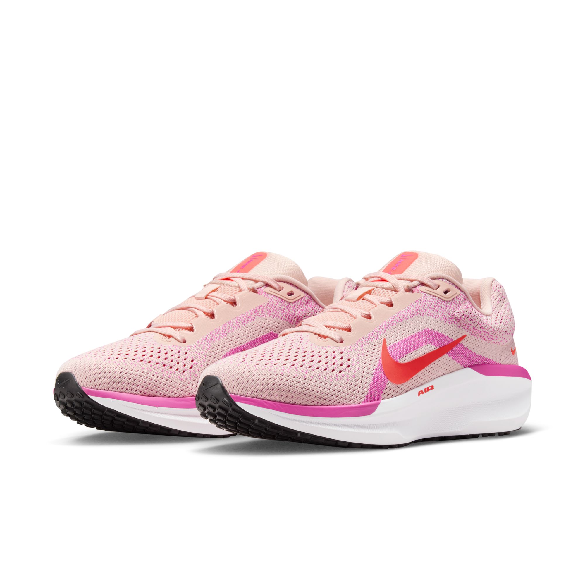 Laufschuh NIKE "WMNS AIR WINFLO 11", Gr. 41, rosa (washed coral, bright crimson, fire pink), Textil, Sportlich, Schuhe