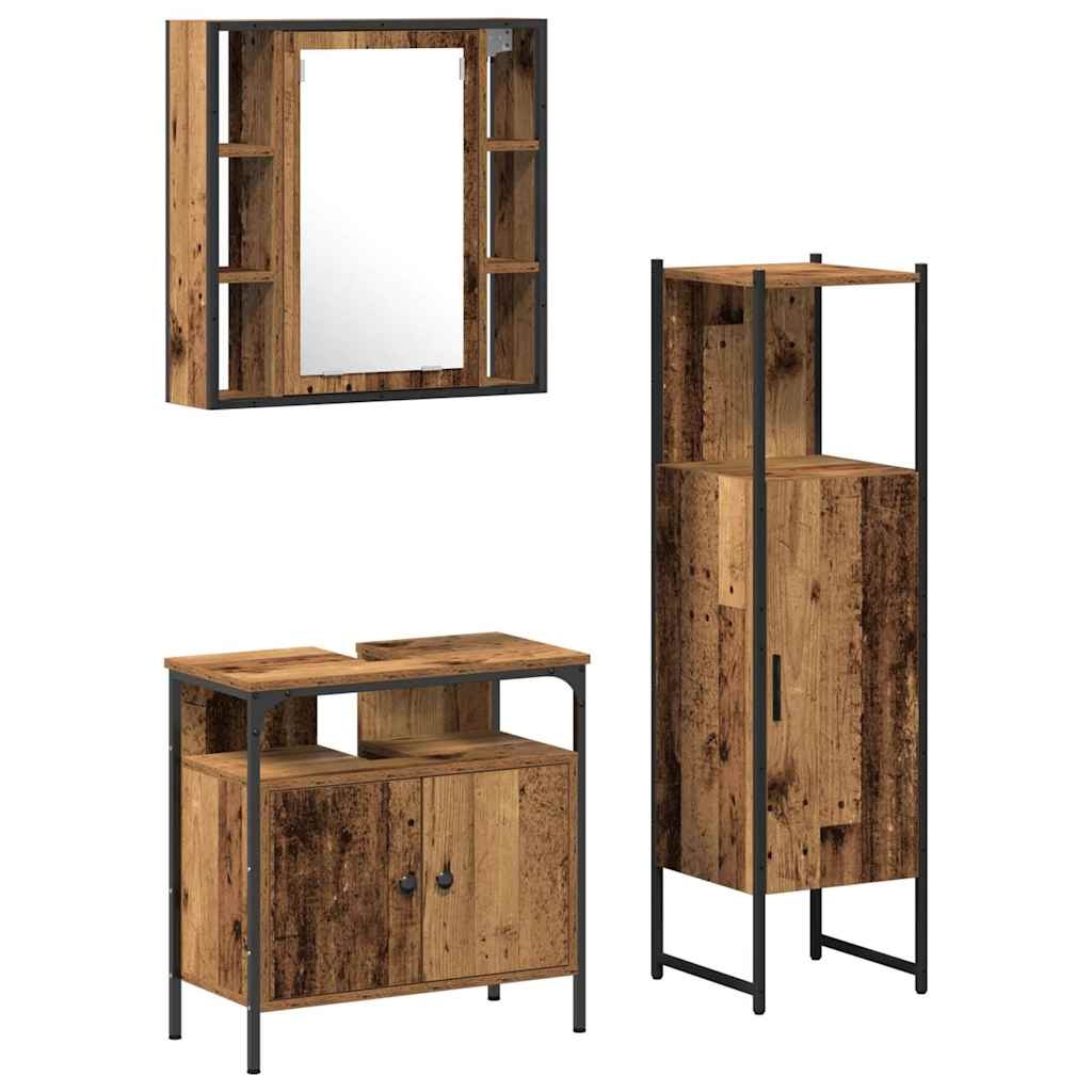vidaXL Badezimmermöbel Set 3 pcs Braun 60 x 30 x 60 cm Holzwerkstoff Image