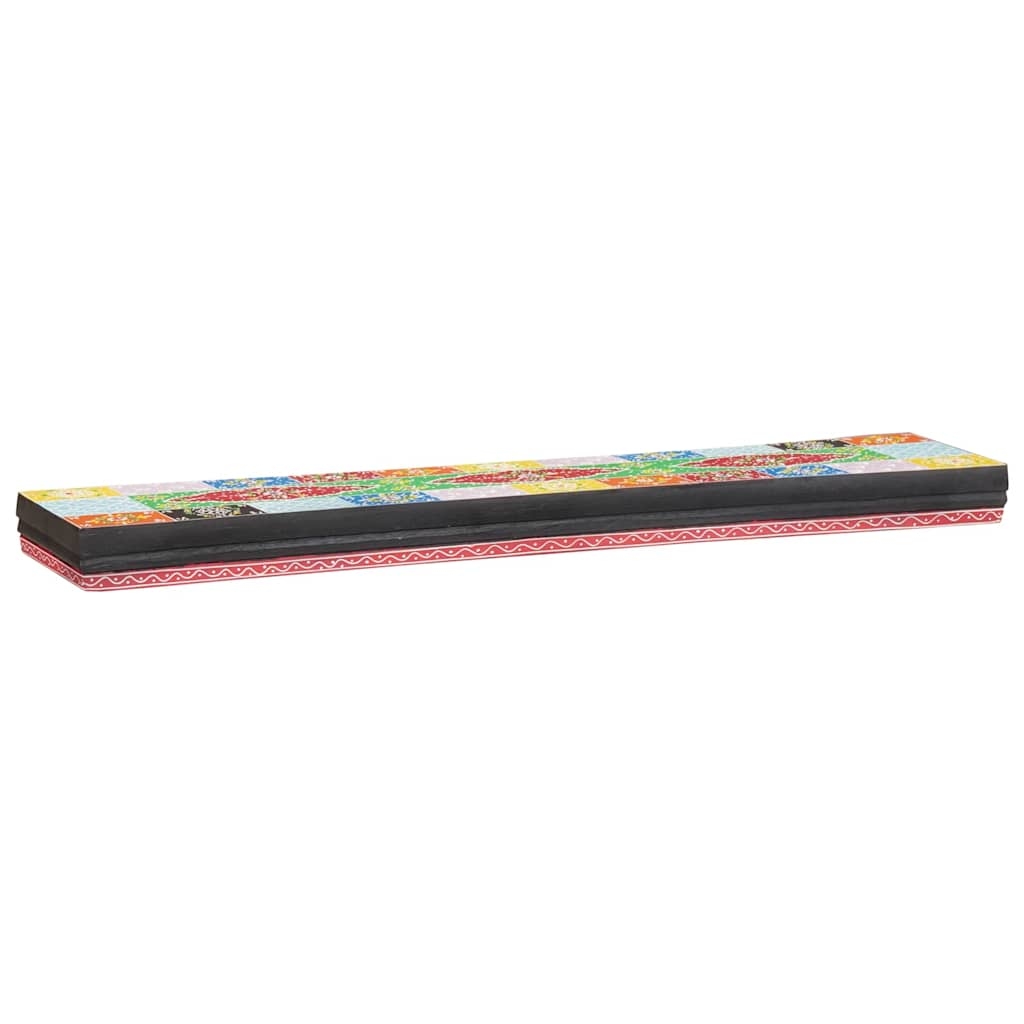 vidaXL Wandregale 2 pcs Mehrfarbig 100 x 20 x 6 cm Massivholz Mango Image