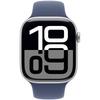 Apple Smartwatch Apple Watch Series 10 46 mm Aluminium (GPS+Cellular) Sportarmband S/M silber / blau