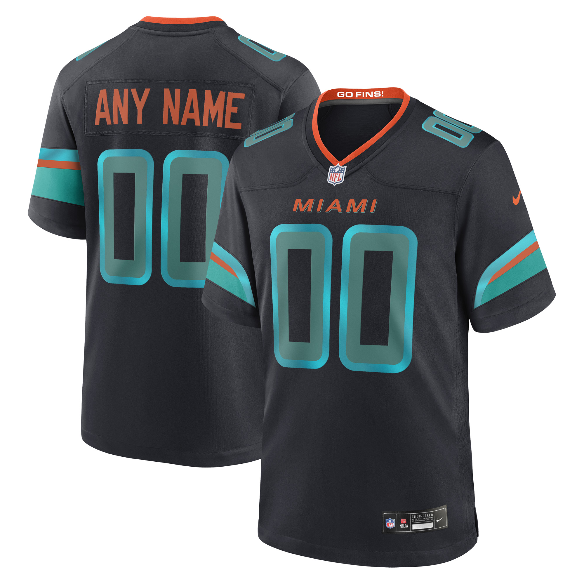 Miami Dolphins Nike Game Rivalry Trikot - Personalisiert - Herren Image