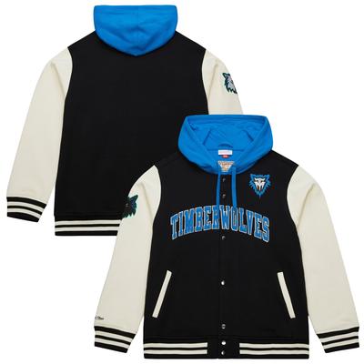 Minnesota Timberwolves Mitchell & Ness Courtside Fleece Vintage Jacke – Herren Image