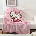 Sanrio Hello Kitty morbida coperta soffice cartone animato carino peluche coperta Kawaii bambino adulto coperta per ragazze Hello Kitty Room Decor