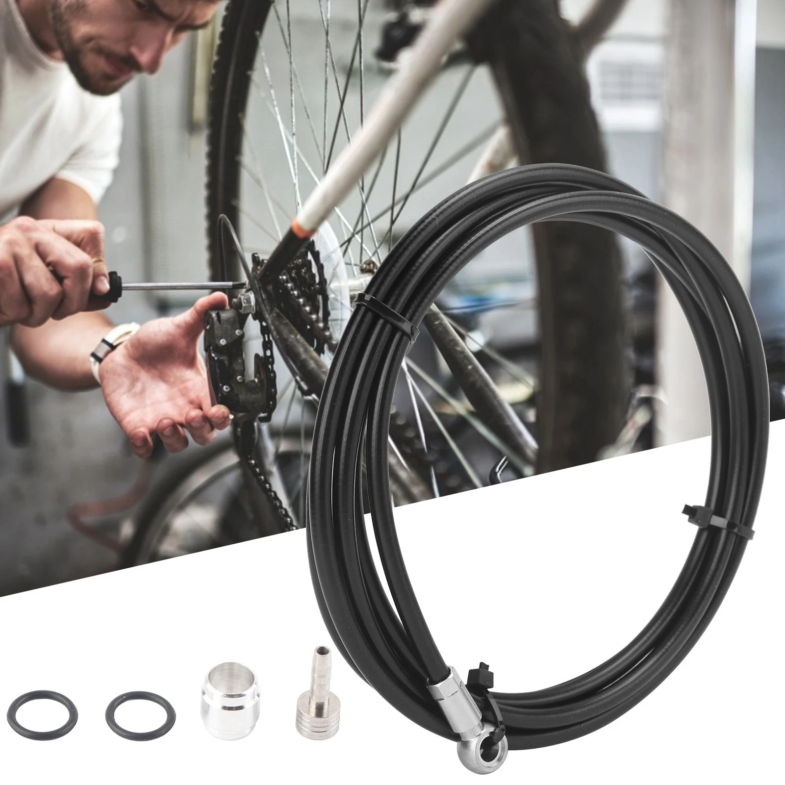 Neues fahrrad rad öl scheiben brems kabel 2m fahrrads ch eiben brems öl schlauch brems schlauch mit anschluss einsatz für sram führung r/rs/g2 Image