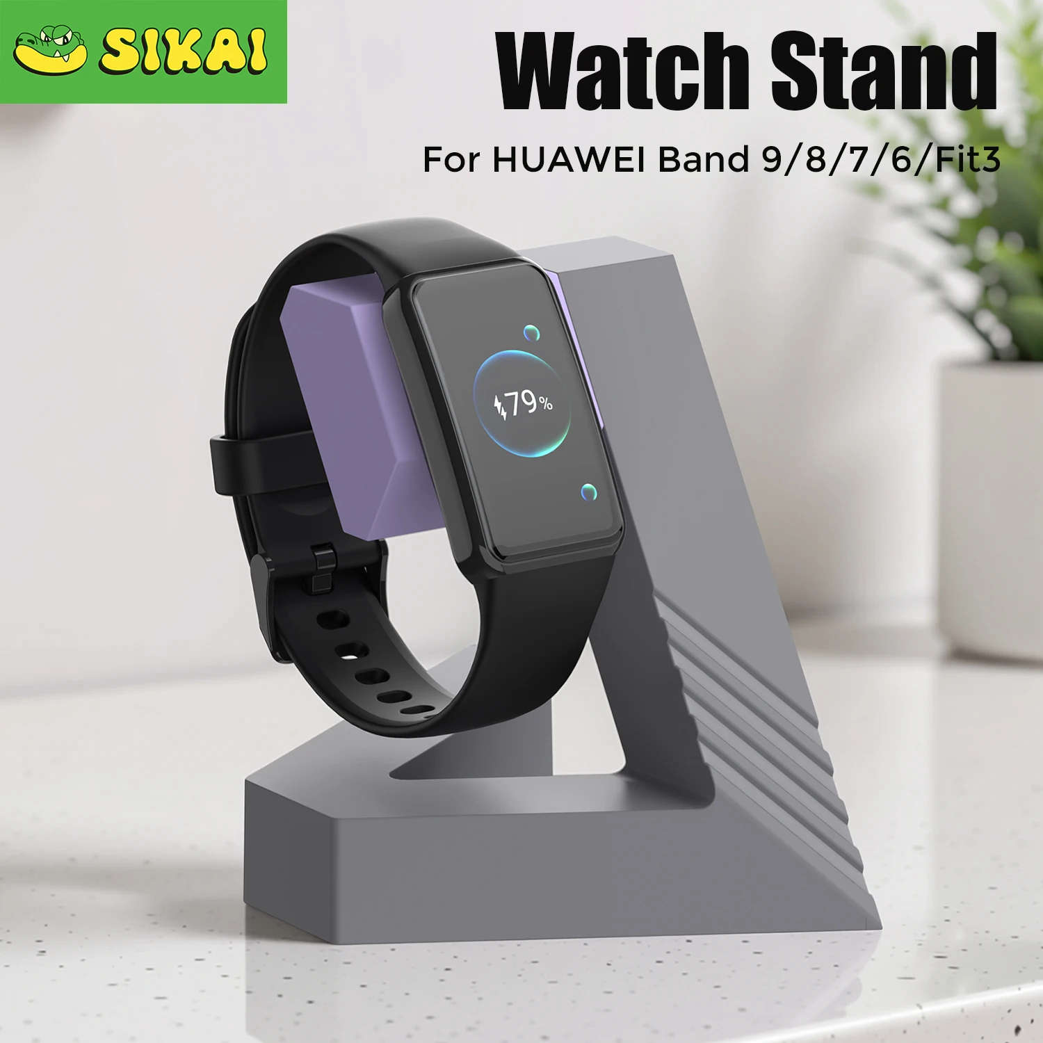 SIKAI Uhr Lade Dock Station für Huawei Band 10/9/8/7/ Honor Band 9/8/7/6 Huawei Fit3 Schnelle Uhr Ladegerät Halter Stehen Image