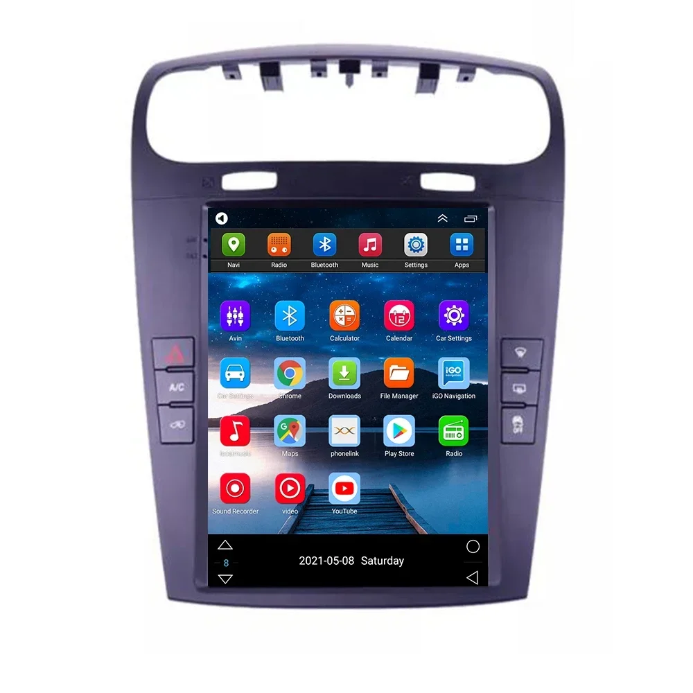 9.7 Android 14 Carplay Per Dodge Journey Fiat Freemont 2012-2014 Tesla stile 8 core Lettore Multimediale Per Auto 5G Wifi Touch Display
