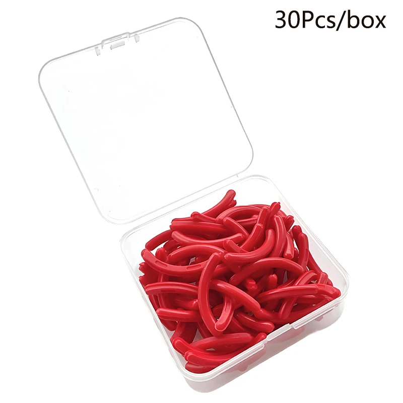 Farbige Wimpernzange ersetzen Gummi 30 teile/schachtel Schwarz Weiß Blau Elastische Wimpernzange Ersatz Gummistreifen Zubehör Image