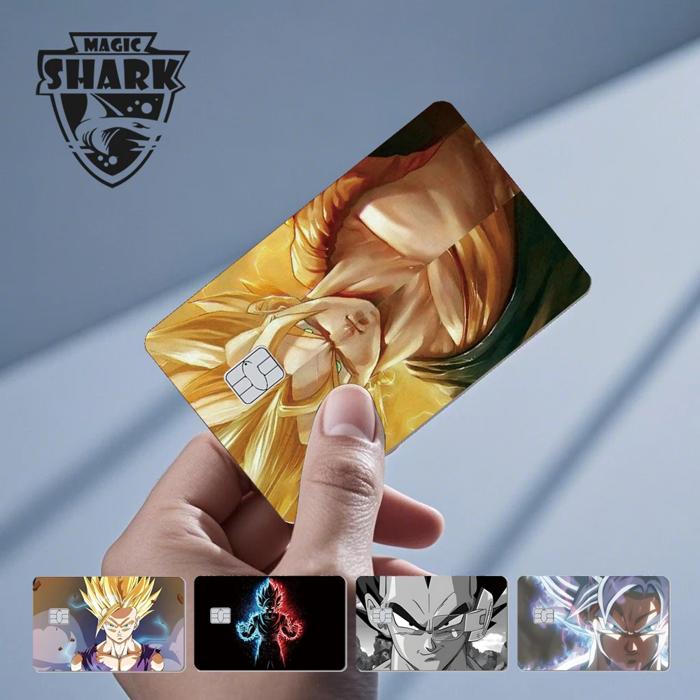 2025 New Dragon Goku Frieza Anime Waterproof Skin Cover Skin Sticker for Credit Bank Debit Card No Fade