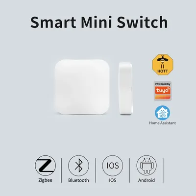 Smart Mini Switch ZigBee Scene Button Switch für Home Automation Multi-Scenario Linkage Switch unterstützt Tuya/Home Assistant