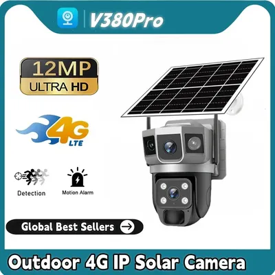 4G IP Kamera Outdoor Solar Drahtlose Kamera Geringer Stromverbrauch PIR Bewegungserkennung CCTV Farbe Nachtsicht PTZ Monitor CCTV