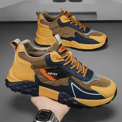 2025 New Sports Shoes Men's Luxury Thick Sole High Quality Casual Running Shoes Winter Large Size Men's Shoes Tenis Para Hombre