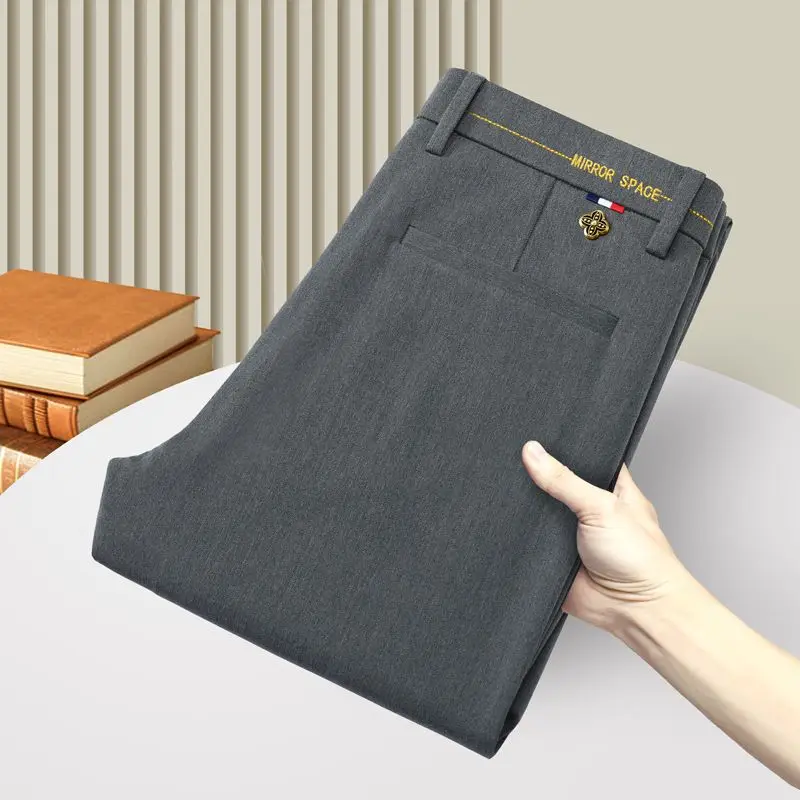 Herren Business Casual Y2K Hose mit Taschen Baumwolle Hohe Qualität 2025, Herbst Winter Dehnbare Taille Sport Arbeit Utility Hose Image