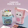 Trousse à crayons chat mignon, sac à crayons de grande capacité, boîte à stylos Kawaii, sac de rangement de cosmétiques pour filles, papeterie fournitures scolaires et de bureau, cadeau