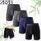4 pièces de culottes pour hommes en fibre de bambou Boxers longs pour sous-vêtements pour hommes, slips doux au toucher, conception de pochette en U, sous-vêtements pour hommes