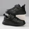 Heißer Verkauf Schwarz Kinder Schuhe Jungen Sneaker Herbst Kinder Leder Casual Sneaker Sport Schuhe für Jungen Low top Skateboard Schuhe Mädchen