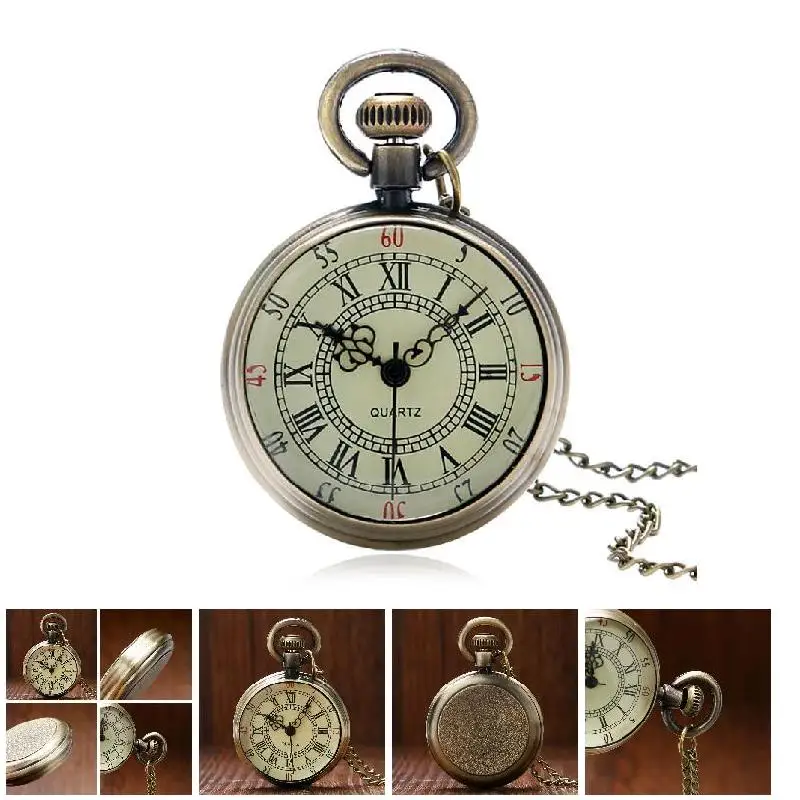 Pocket Watches Personalisierte Halskette Kette Uhren Geschenk zum Geburtstag Jubiläum Männer Frauen Vintage Pocket Watch mit Kette Image