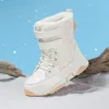 Winter Verdicken Mädchen Schnee Stiefel Neue Mode Plüsch Anti-Slip Kinder Pu Leder Stiefel Bequeme Kinder Baumwolle Stiefel Größe 30-39