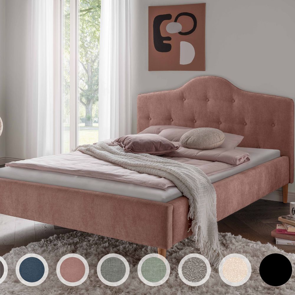 INFANSKIDS »Lisa« Polsterbett 140x220 cm / Boston 5311 Cement Image