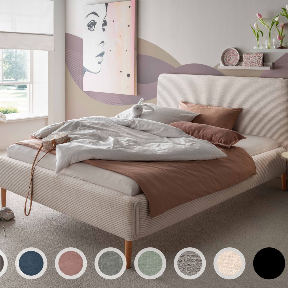 INFANSKIDS »Juna« Polsterbett 200x210 cm / Ascot 2401 Pearl Image