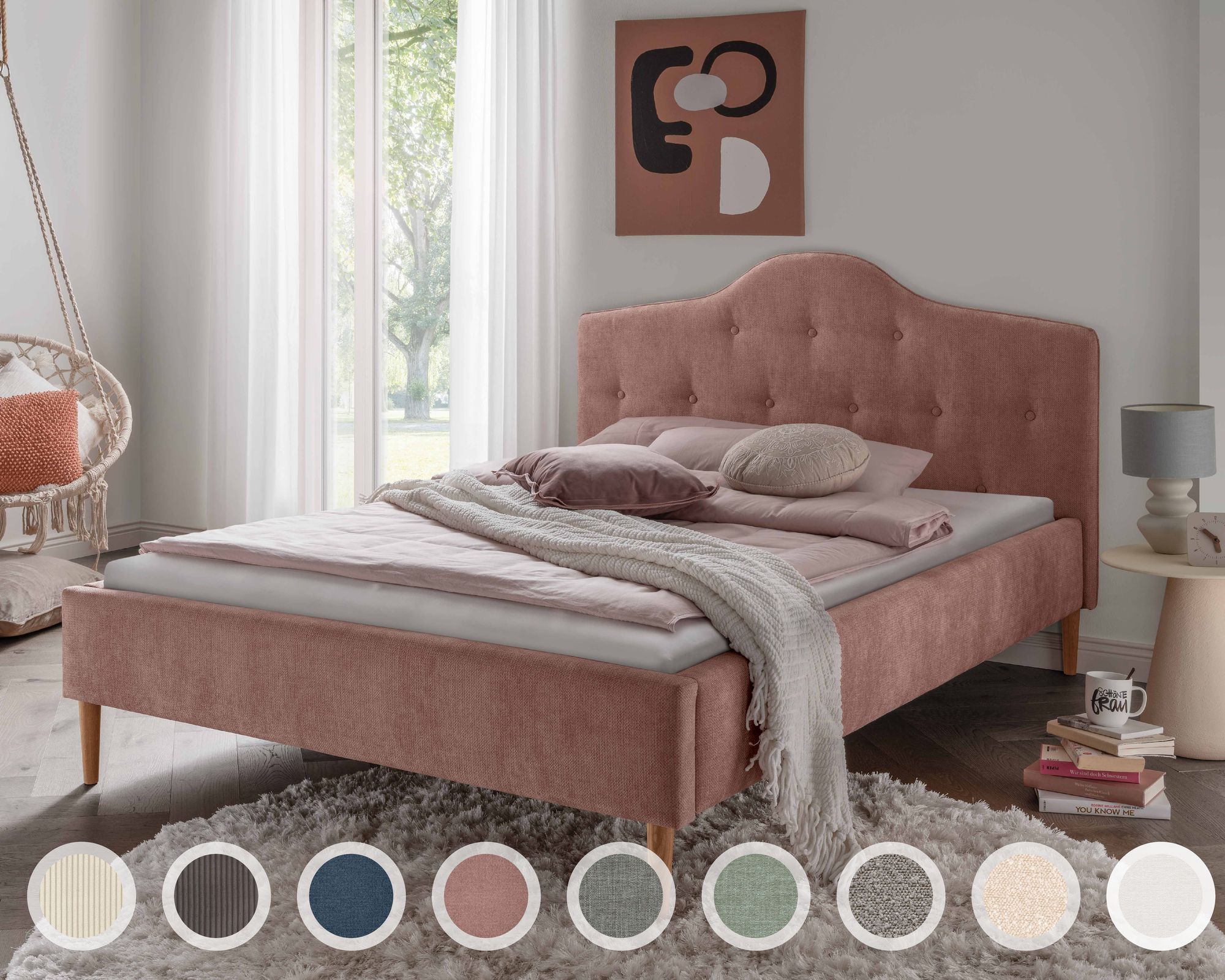 INFANSKIDS »Lisa« Polsterbett 90x220 cm / Lincoln 03 Creme Image