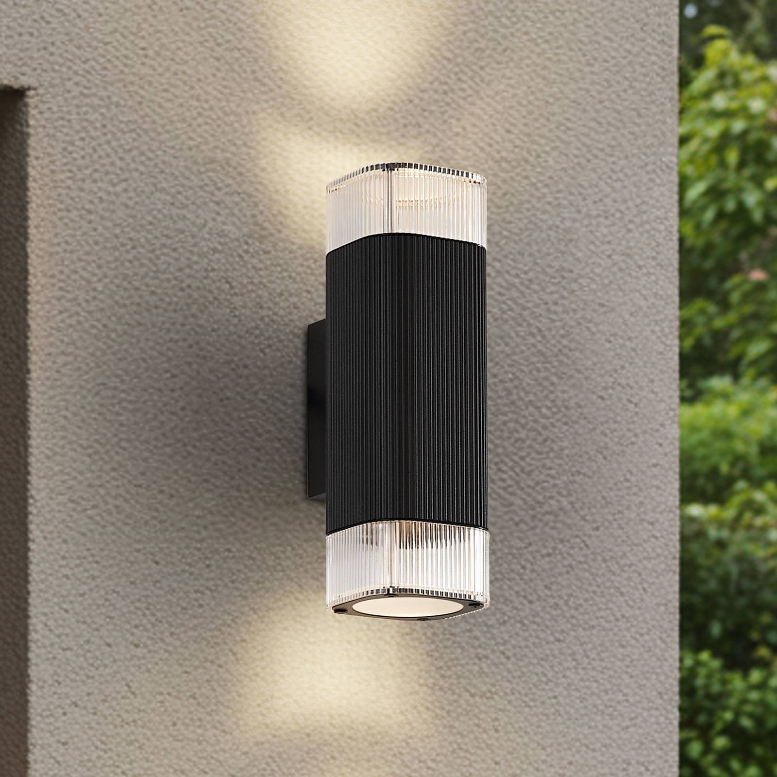 Outdoor Wall Light Halvar Lindby, dimmable, Black, metal, Modern, Outdoor Wall Light