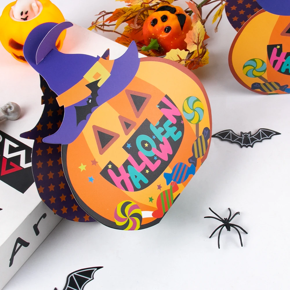 6/12 stücke Halloween Kürbis Geformt Candy Boxen Süßigkeiten Cookies Verpackung Boxen Süßes Oder Saures Kinder Geschenke Halloween Party Dekorationen Image