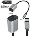 Guscio in alluminio da 20 cm USB-C maschio a connettore femmina TOSLINK SPDIF PCM Stereo Supporta uscita audio USB-C