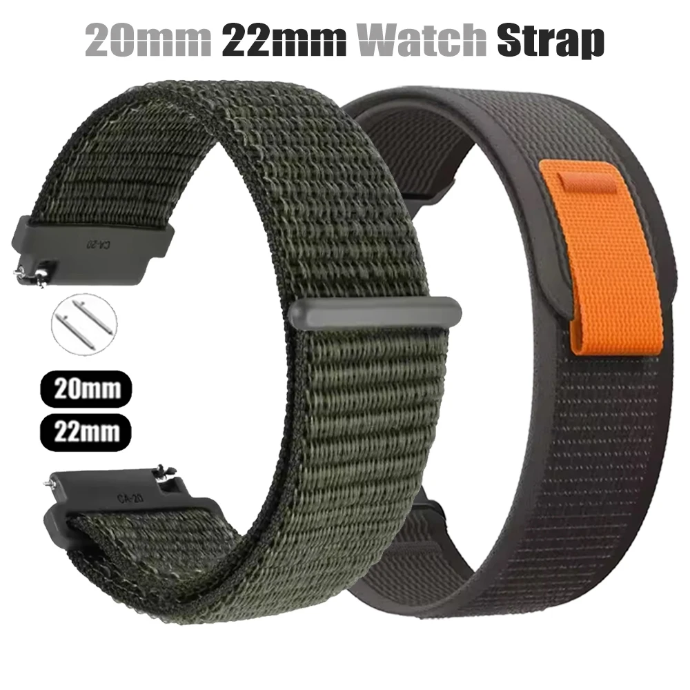 Nylonband für Huawei Galaxy Watch 7 6 5 4 40 44 mm Classic/Active 2/Gear S3 Frontier 20 mm 22 mm Sport-Loop-Armband Amazfit GTS 3 4 Image