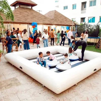 4M Inflatable Bumper Car Racing Track Mini Inflatable Race Track With Pump Go Kart Race Pipe For Kids Without Bottom And Car