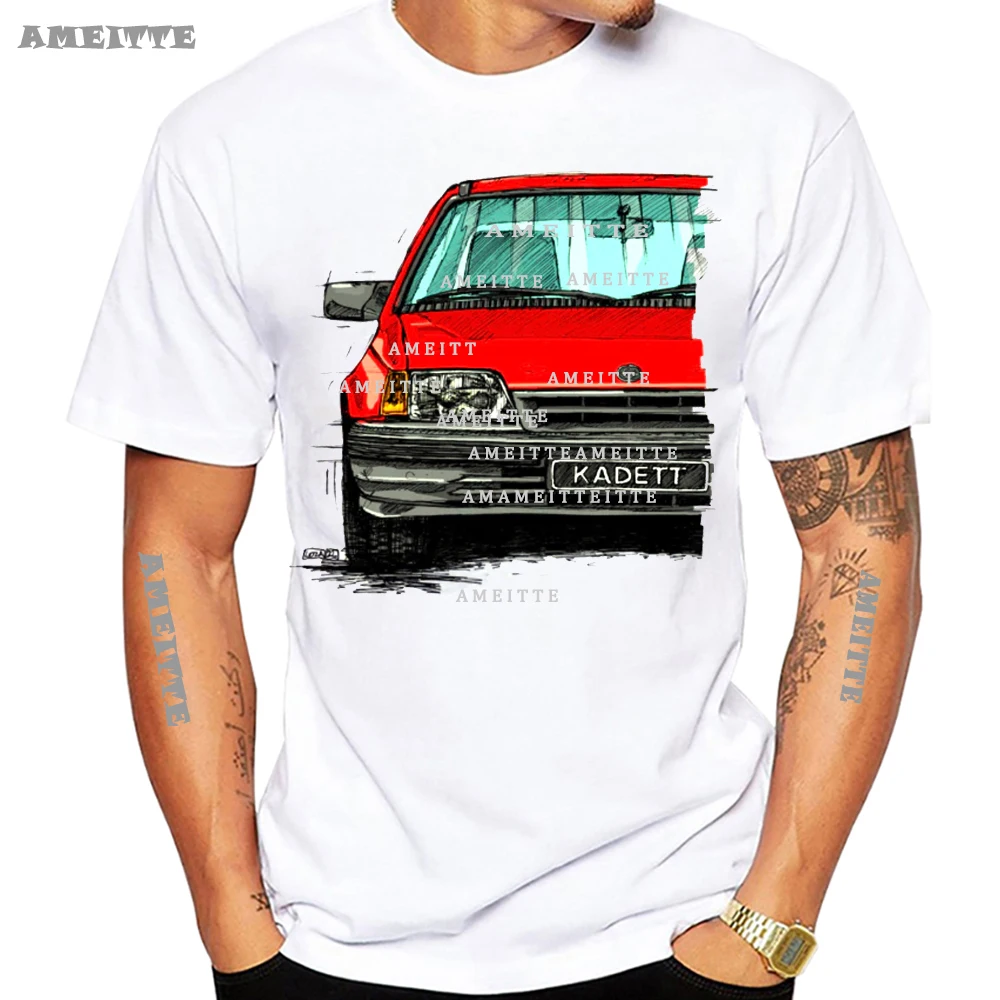 Drive The Classic Opeles Kadett E Late Model T-Shirt Herren Kurzarm Vintage Weiß Casual Cool Boy Tees Mans Tops