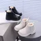 Autunno Inverno Bambino Bambini Stivaletti Super Caldi Ragazzi Ragazze Scarpe Pu Stivali per bambini in pelle Moda Stivali per bambini Scarpe da neve per bambini