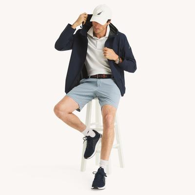 Nautica Men's Packable Seam-Sealed Jacket Stellar Blue Heather, XS
