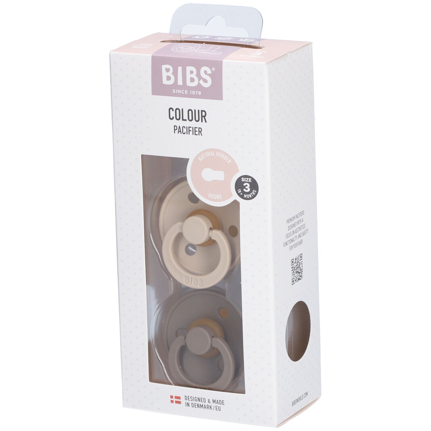 Bibs Fopspeen Vanilla/Dark Oak Duo 18m+ 2 St Schnuller Image