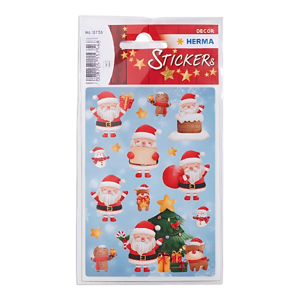 Herma Sticker DECOR Weihnachten Weihnachtsmann 3 Bl Image