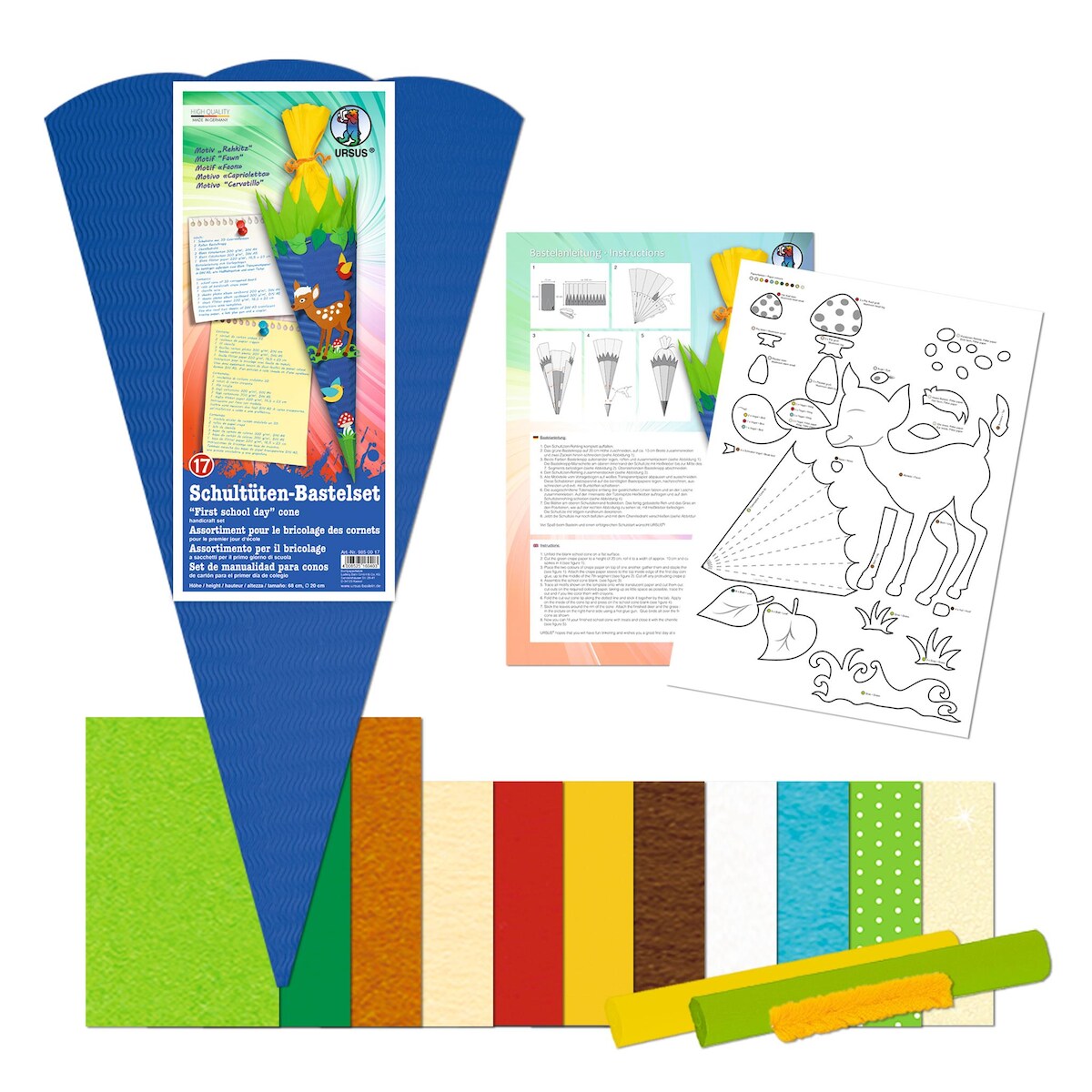 Schultüten-Bastelset Rehkitz 4008525160403 Image