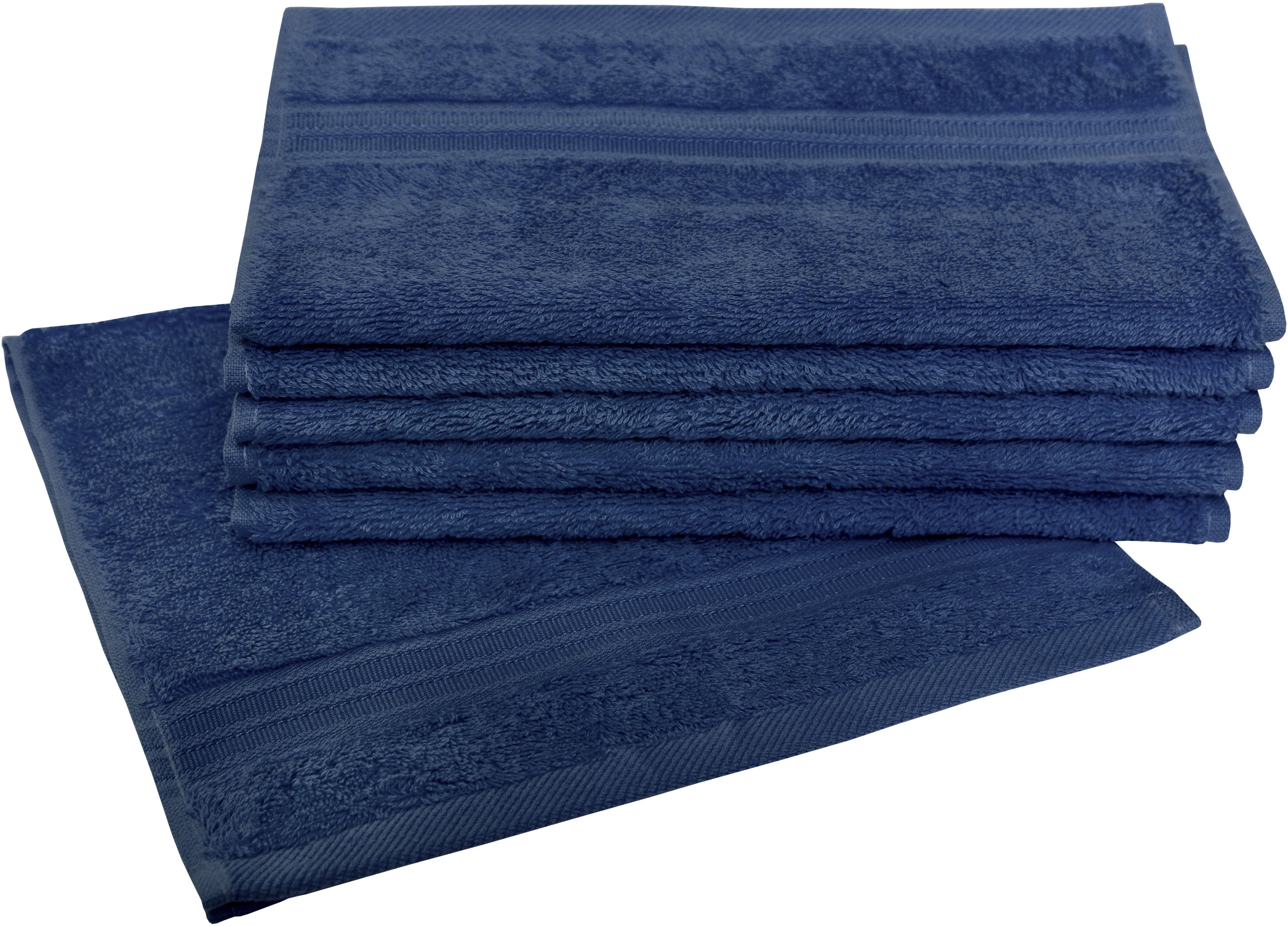 Gästehandtücher DYCKHOFF "Siena", blau (tintenblau), B:30cm L:50cm, Frottier, Obermaterial: 100% Baumwolle, Handtücher, mit Bordüre Image