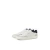 Sneaker JACK & JONES "JFWMORDEN", Herren, Gr. 40, weiß (weiß, blau), Textil, Lederimitat, casual, Schuhe, mit Farbeinsätzen