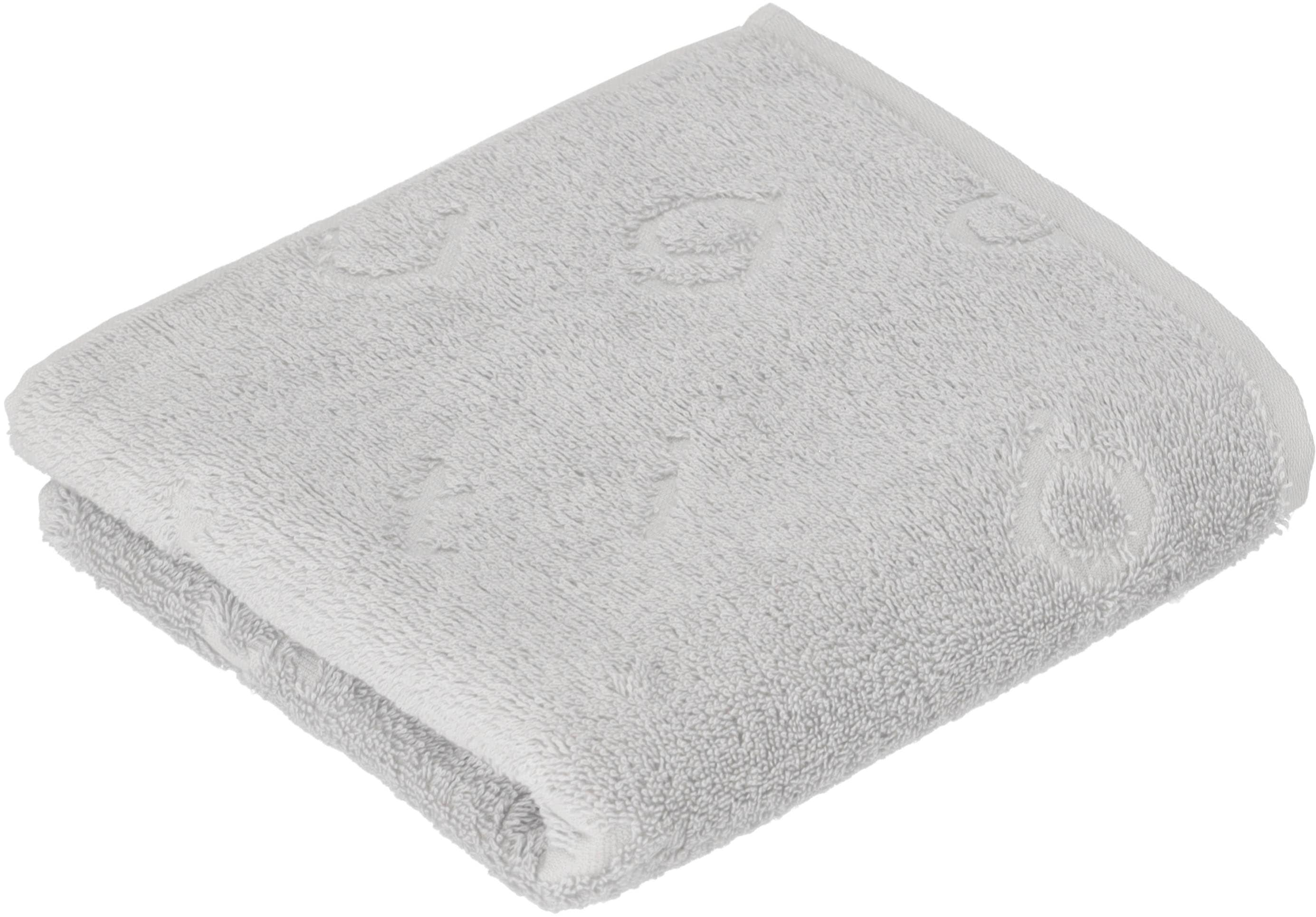 Handtuch BUGATTI "Trentino", grau (light grau), B:50cm L:100cm, Walkfrottier, Baumwolle, Handtücher Image