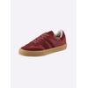 Sneaker HEINE, Damen, Gr. 40, rot (bordeaux), Leder, Glattleder, Veloursleder, Veloursleder, modisch, Schuhe