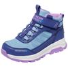 Klettstiefel SKECHERS "STORM BLAZER", Kinder, Gr. 28, blau (navy, lila), Lederimitat, Synthetik, casual, Schuhe, Winterboots, wasserabweisend, Größenschablone zum Download