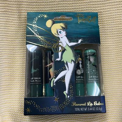 Disney Makeup | Tinkerbell Lip Balms - Set Of 4 Lip Balms | Color: Green | Size: Os