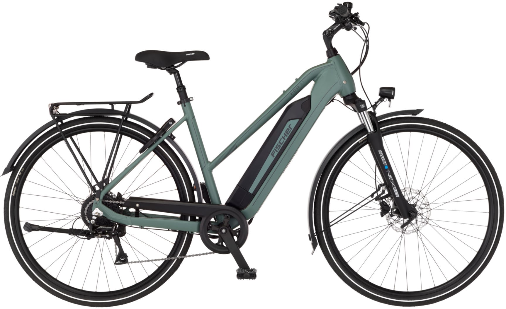 E-Bike FISCHER FAHRRAD "VIATOR 2.1 459" Gr. 50, grün, Elektrofahrräder, 50cm, 28 Zoll (71,12cm) Image